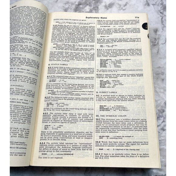 Vintage 1967 Websters Seventh New Collegiate Dictionary Hardcover Blue with Gold - Picture 5 of 16